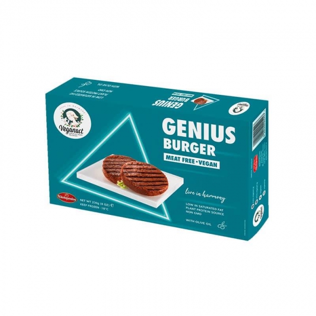 (Π.153)NIKOL.GENIUS VEGAN BURGER (15Χ230gr.)