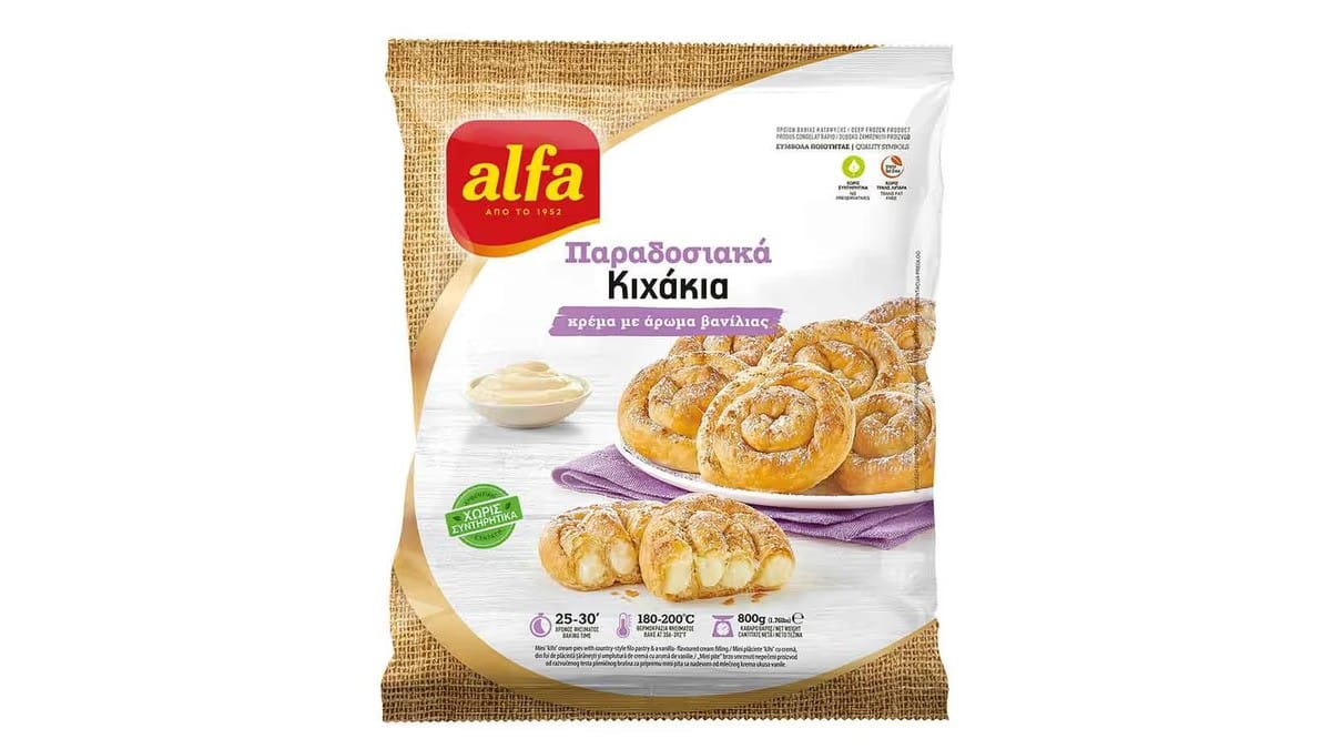 ALFA ΚΙΧΑΚΙΑ ΜΕ ΚΡΕΜΑ 800gr.
