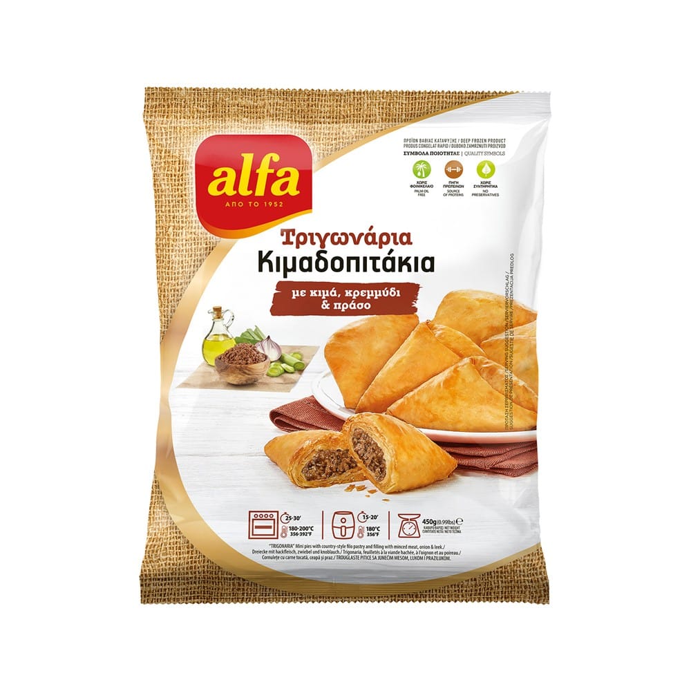 ALFA ΚΙΜΑΔΟΠΙΤΑΚΙΑ ΤΡΙΓΩΝΑΡΙΑ 450gr.