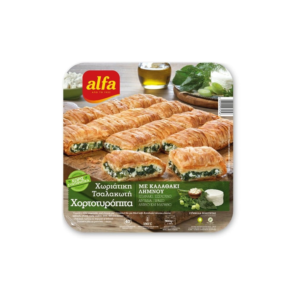 ALFA ΧΩΡΙΑΤΙΚΗ ΧΟΡΤΟΤΥΡΟΠΙΤΑ 900gr.