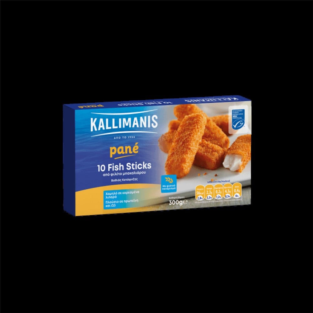 KALLIMANIS FISH STICKS 300gr.(10 ΤΕΜΑΧΙΑ) KALLIMANIS FISH STICKS 300gr.(10 ΤΕΜΑΧΙΑ)