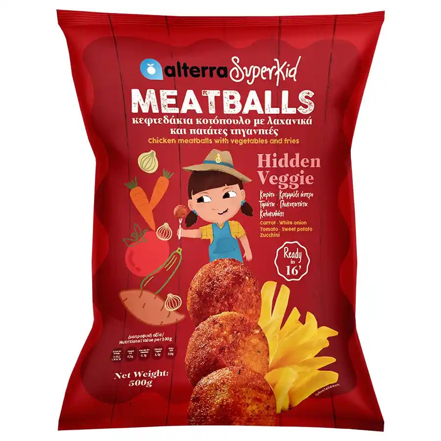 SUPERKID MEATBALLS ME ΛΑΧΑΝΙΚΑ/ΠΑΤΑΤΕΣ 500gr. SUPERKID MEATBALLS ME ΛΑΧΑΝΙΚΑ/ΠΑΤΑΤΕΣ 500gr.